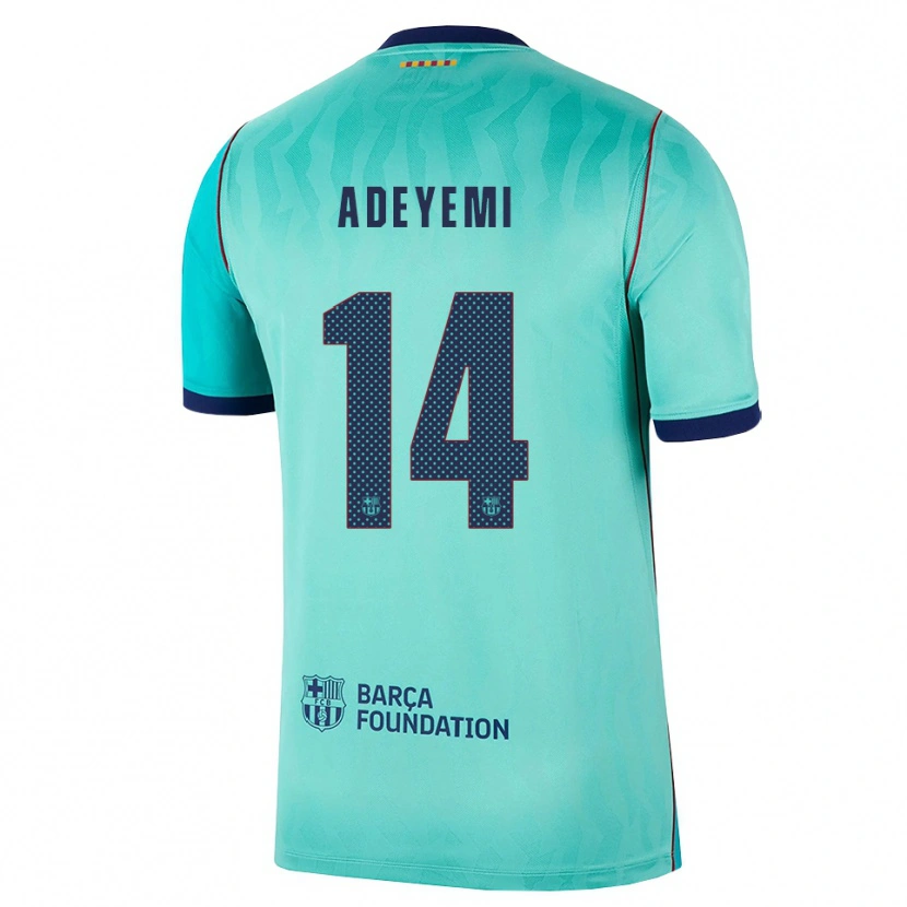 Danxen Barn Karim Adeyemi #14 Aqua Mørk Turkis Kongelig Blå Tredje Sett Drakt Trøye 2026/27 Skjorter T-Skjorte