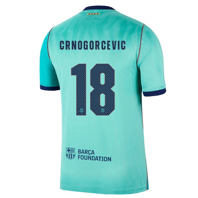 Danxen Barn Ana-Maria Crnogorcevic #18 Aqua Mørk Turkis Kongelig Blå Tredje Sett Drakt Trøye 2026/27 Skjorter T-Skjorte