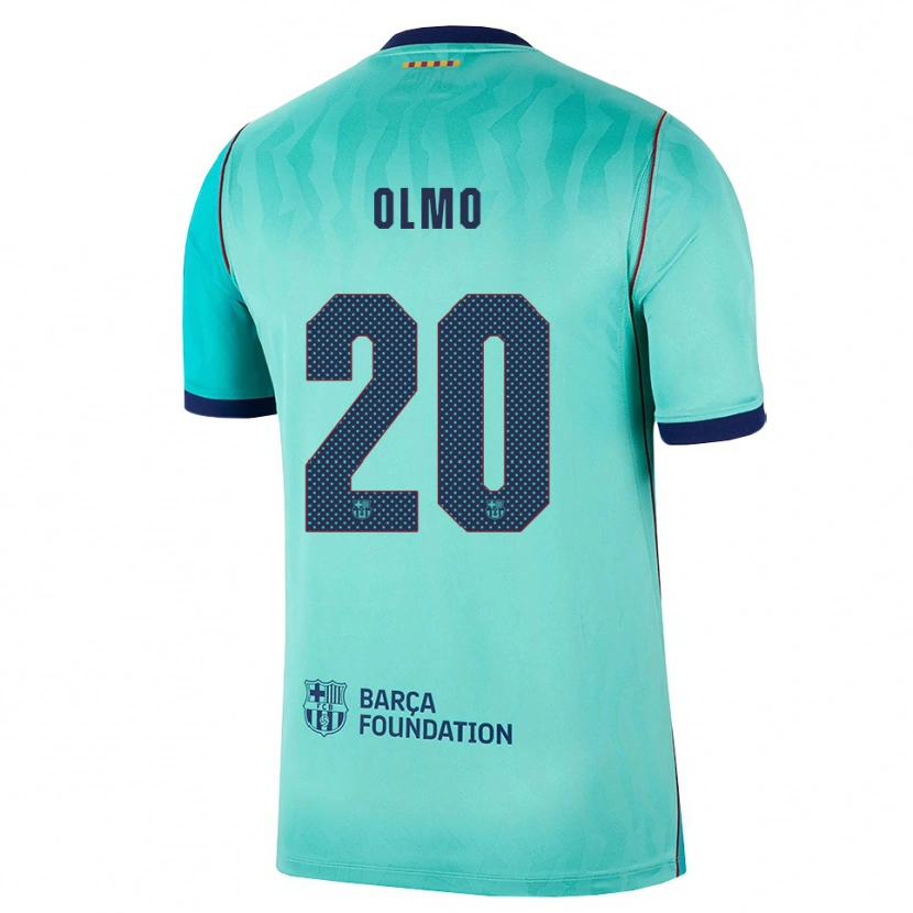 Danxen Barn Dani Olmo #20 Aqua Mørk Turkis Kongelig Blå Tredje Sett Drakt Trøye 2026/27 Skjorter T-Skjorte