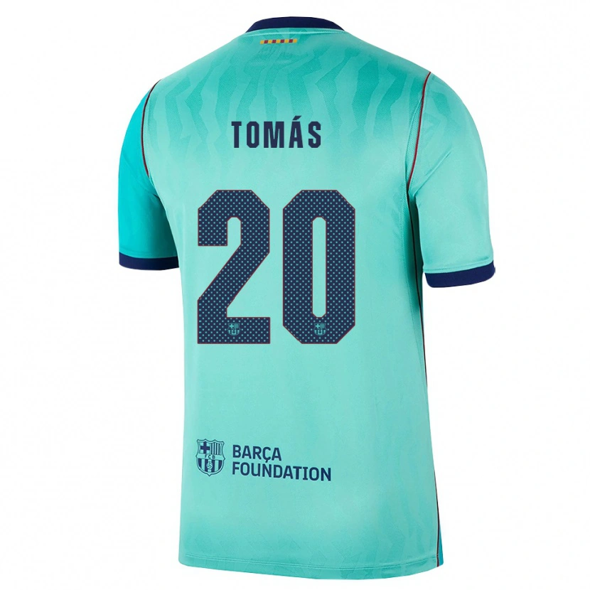 Danxen Barn Roberto Tomás #20 Aqua Mørk Turkis Kongelig Blå Tredje Sett Drakt Trøye 2026/27 Skjorter T-Skjorte
