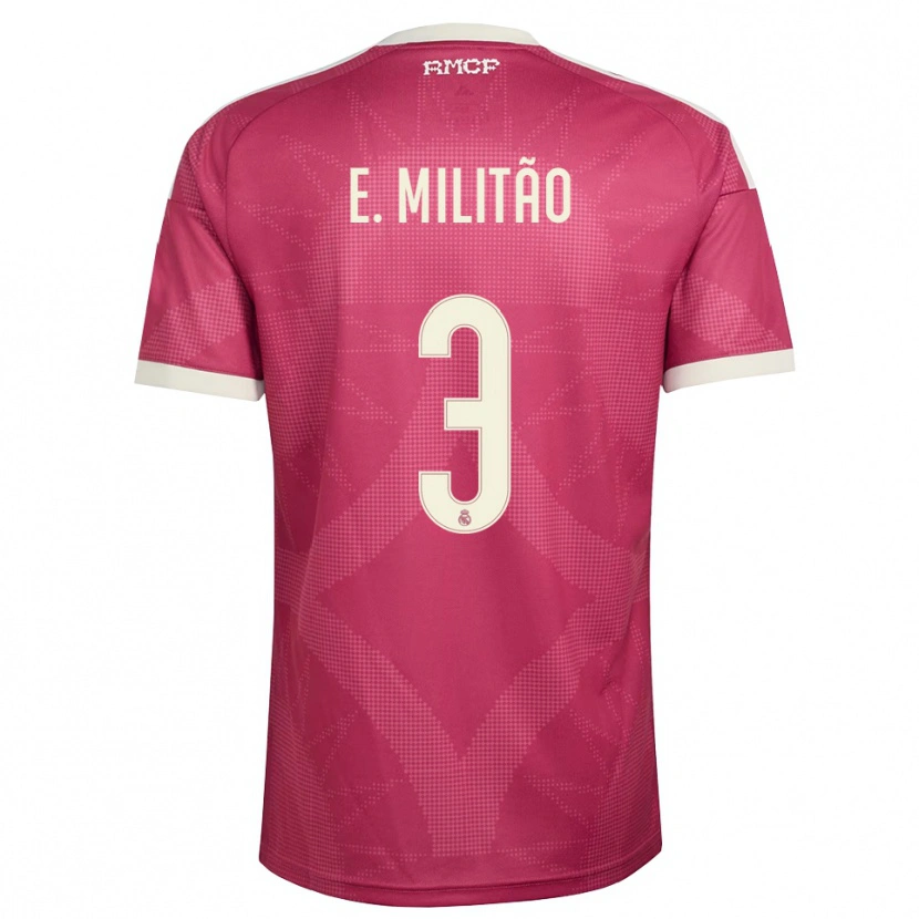 Danxen Barn Éder Militão #3 Blek Fiolettrød Hvit Tredje Sett Drakt Trøye 2026/27 Skjorter T-Skjorte