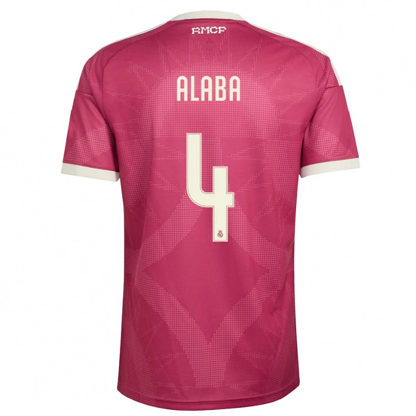 Danxen Barn David Alaba #4 Blek Fiolettrød Hvit Tredje Sett Drakt Trøye 2026/27 Skjorter T-Skjorte
