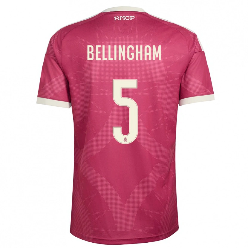 Danxen Barn Jude Bellingham #5 Blek Fiolettrød Hvit Tredje Sett Drakt Trøye 2026/27 Skjorter T-Skjorte