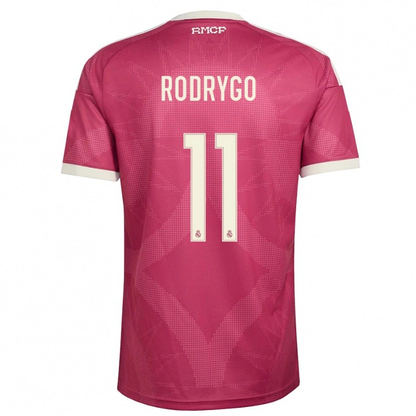 Danxen Barn Rodrygo Silva De Goes #11 Blek Fiolettrød Hvit Tredje Sett Drakt Trøye 2026/27 Skjorter T-Skjorte