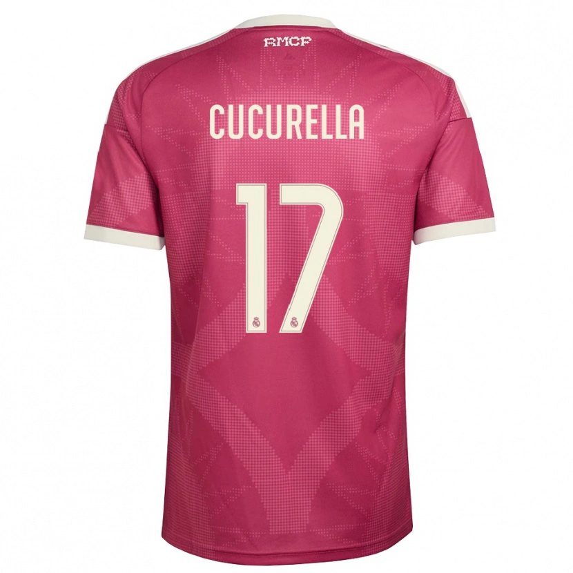 Danxen Barn Marc Cucurella #17 Blek Fiolettrød Hvit Tredje Sett Drakt Trøye 2026/27 Skjorter T-Skjorte