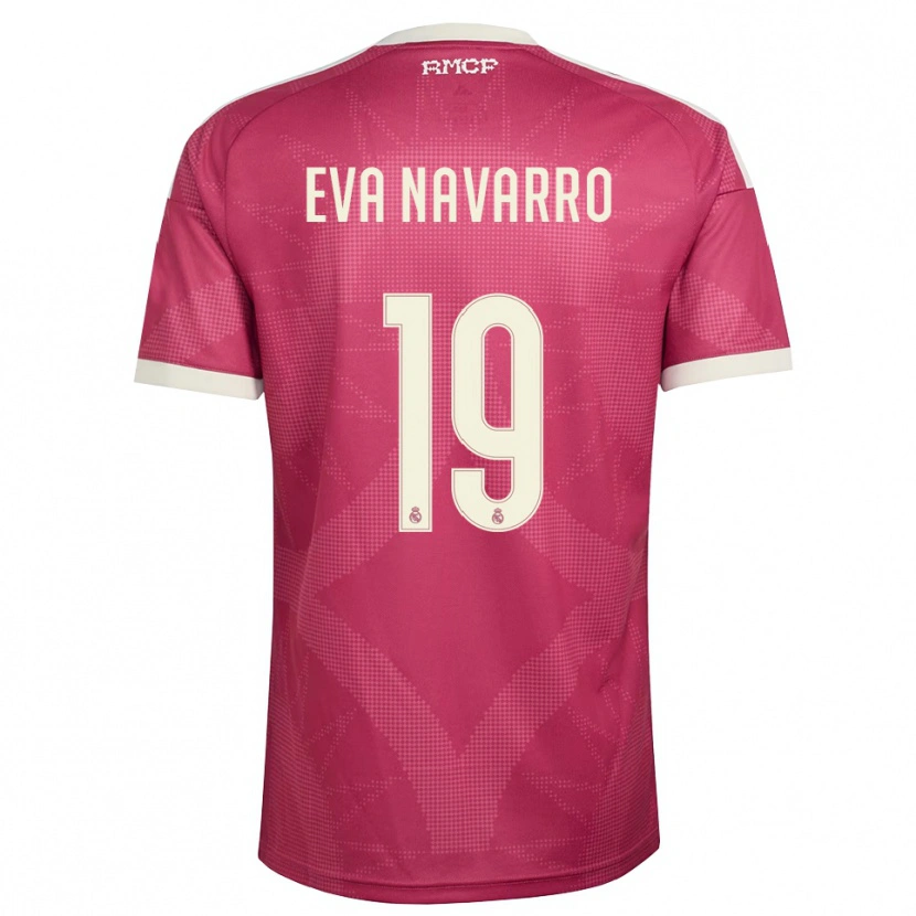 Danxen Barn Eva Navarro #19 Blek Fiolettrød Hvit Tredje Sett Drakt Trøye 2026/27 Skjorter T-Skjorte
