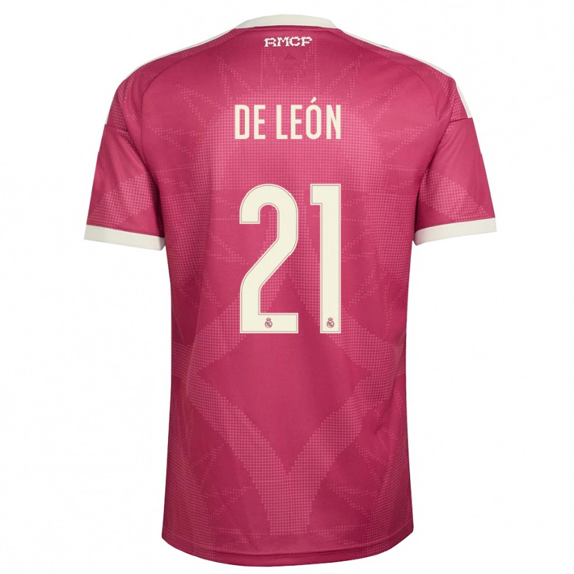 Danxen Barn Jeremy De León #21 Blek Fiolettrød Hvit Tredje Sett Drakt Trøye 2026/27 Skjorter T-Skjorte