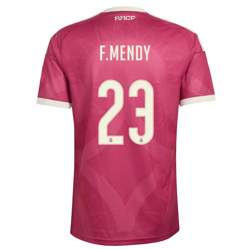 Danxen Barn Ferland Mendy #23 Blek Fiolettrød Hvit Tredje Sett Drakt Trøye 2026/27 Skjorter T-Skjorte