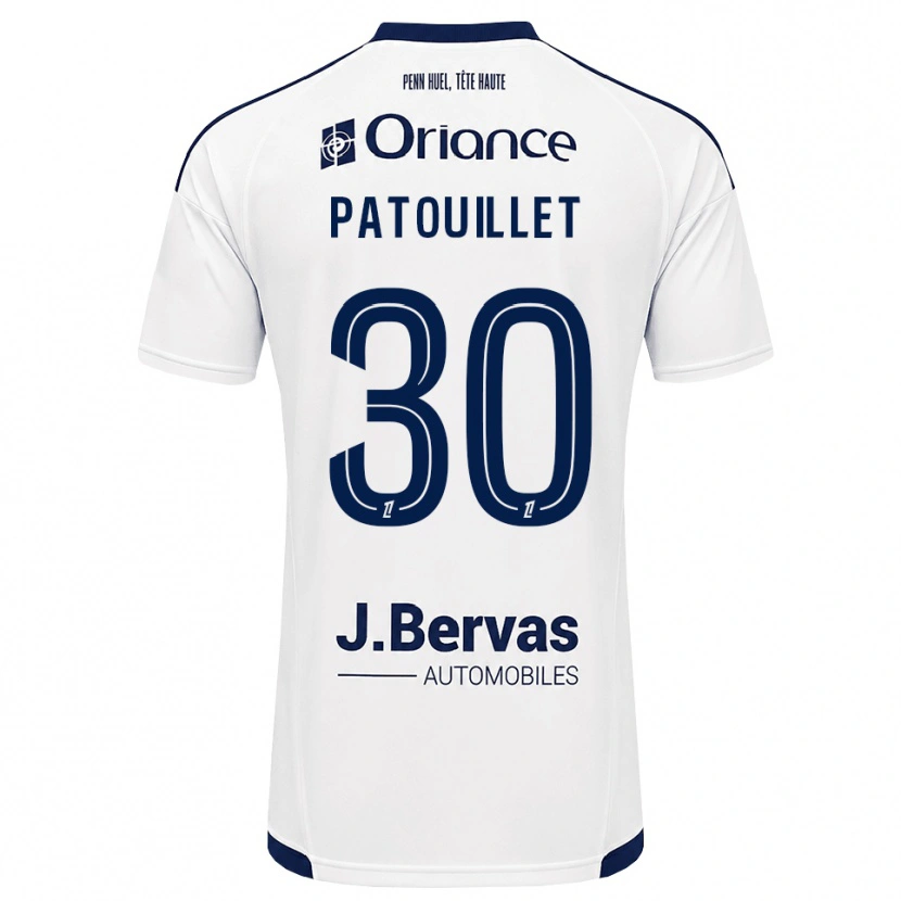 Danxen Barn Mathieu Patouillet #30 Marine Hvit Bortetrøye Drakt Trøye 2026/27 Skjorter T-Skjorte
