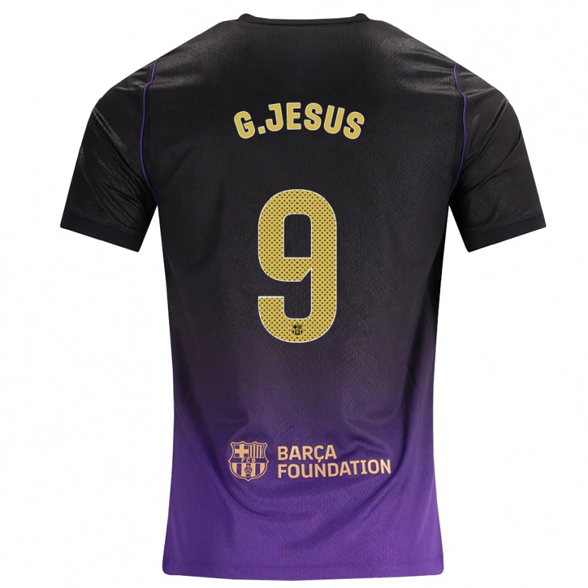 Danxen Mann Gabriel Jesus #9 Lilla Gul Svart Bortetrøye Drakt Trøye 2026/27 Skjorter T-Skjorte