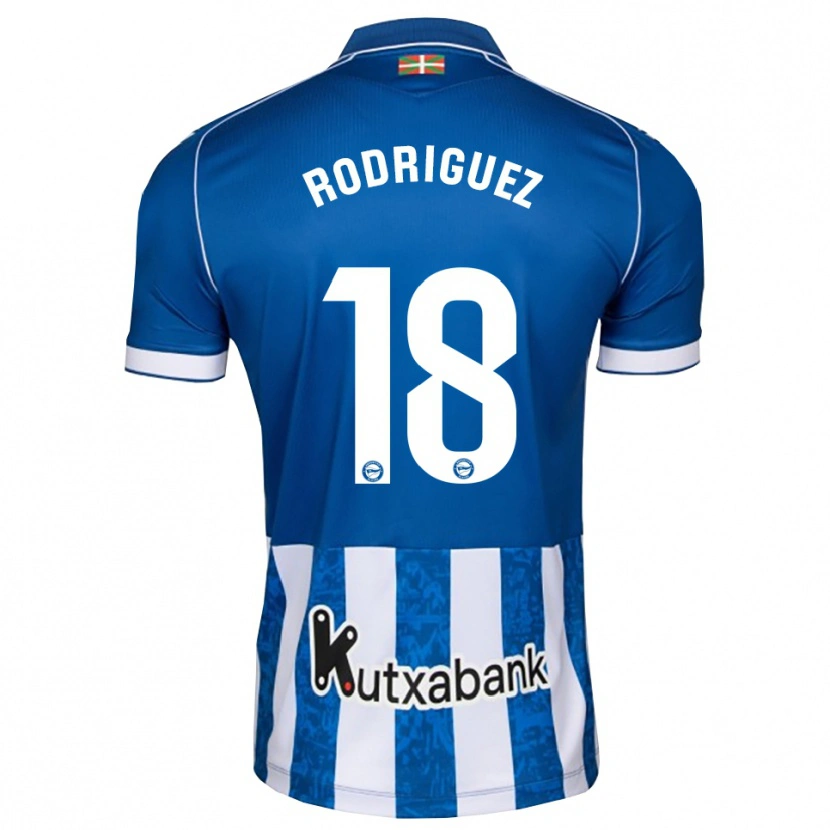 Danxen Mann Mikel Rodriguez #18 Blå Hvit Svart Hjemmetrøye Drakt Trøye 2026/27 Skjorter T-Skjorte