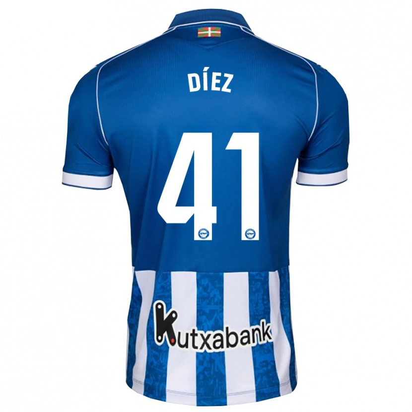 Danxen Mann Victor Díez #41 Blå Hvit Svart Hjemmetrøye Drakt Trøye 2026/27 Skjorter T-Skjorte