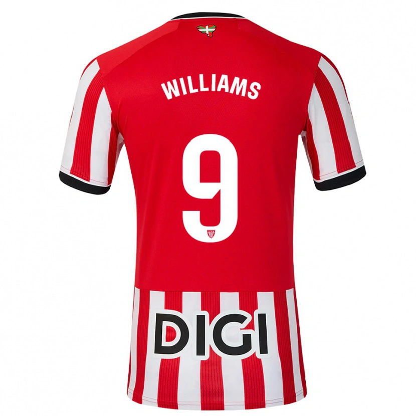 Danxen Mann Iñaki Williams #9 Rød Svart Hvit Hjemmetrøye Drakt Trøye 2026/27 Skjorter T-Skjorte