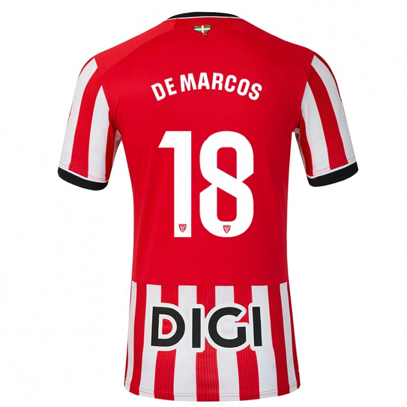 Danxen Mann Oscar De Marcos #18 Rød Svart Hvit Hjemmetrøye Drakt Trøye 2026/27 Skjorter T-Skjorte