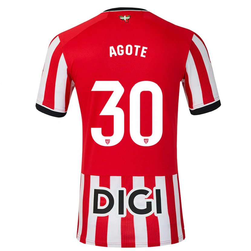 Danxen Mann Daniela Agote Aguirre #30 Rød Svart Hvit Hjemmetrøye Drakt Trøye 2026/27 Skjorter T-Skjorte