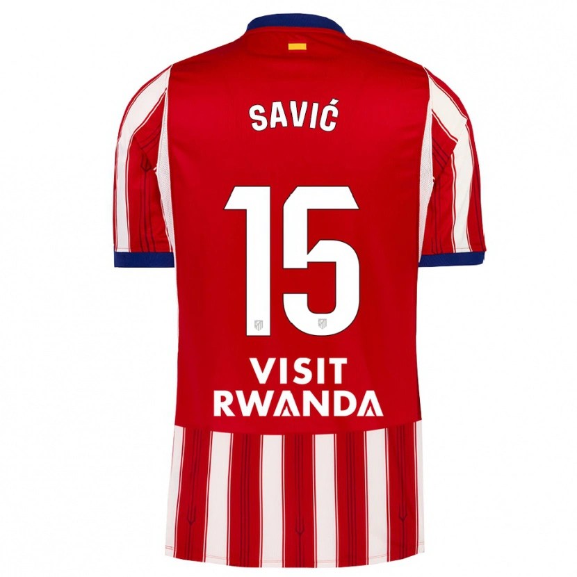 Danxen Mann Stefan Savic #15 Kongelig Blå Rød Hvit Hjemmetrøye Drakt Trøye 2026/27 Skjorter T-Skjorte