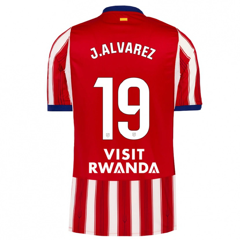 Danxen Mann Julián Alvarez #19 Kongelig Blå Rød Hvit Hjemmetrøye Drakt Trøye 2026/27 Skjorter T-Skjorte