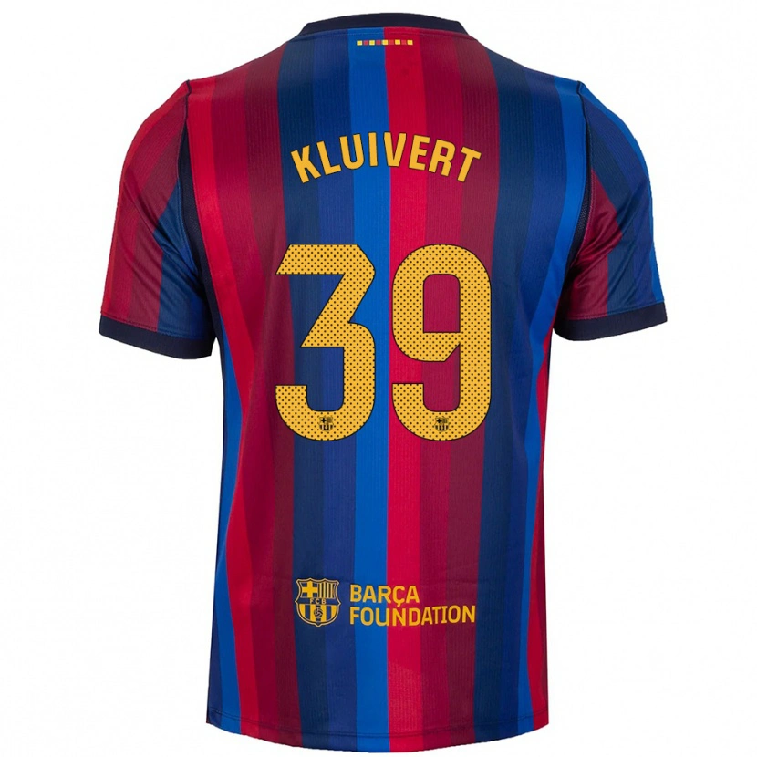 Danxen Mann Shane Kluivert #39 Kongelig Blå Rød Gul Hjemmetrøye Drakt Trøye 2026/27 Skjorter T-Skjorte