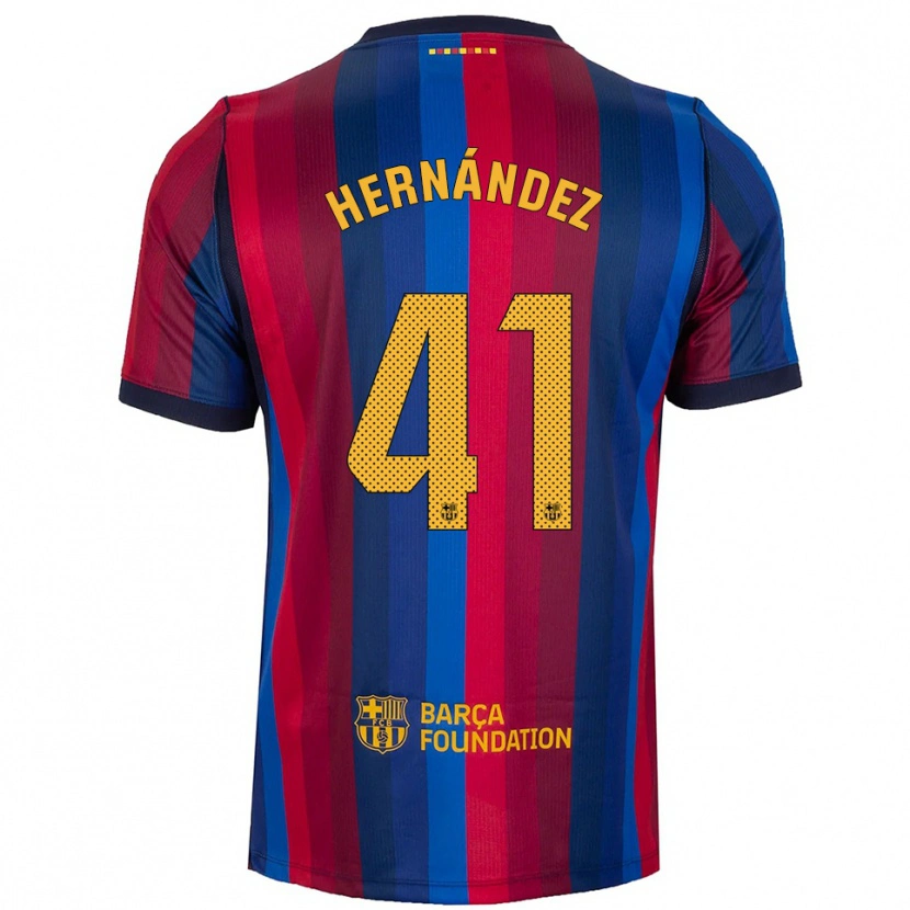 Danxen Mann Juan Hernández #41 Kongelig Blå Rød Gul Hjemmetrøye Drakt Trøye 2026/27 Skjorter T-Skjorte