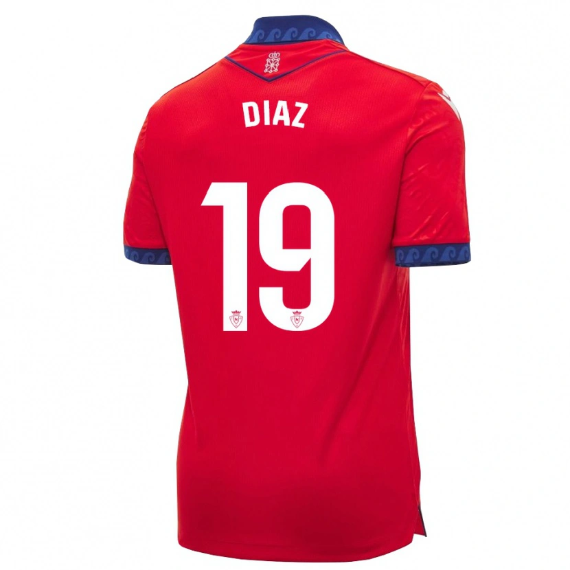 Danxen Mann Lucas Diaz #19 Rød Marineblå Hvit Hjemmetrøye Drakt Trøye 2026/27 Skjorter T-Skjorte