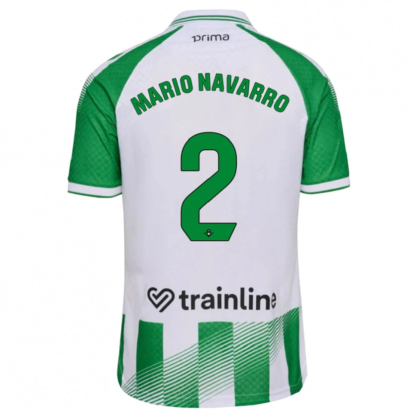 Danxen Mann Mario Navarro #2 Lys Grønn Svart Hvit Hjemmetrøye Drakt Trøye 2026/27 Skjorter T-Skjorte
