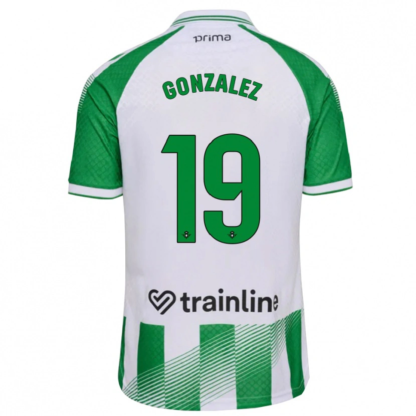 Danxen Mann Juan González #19 Lys Grønn Svart Hvit Hjemmetrøye Drakt Trøye 2026/27 Skjorter T-Skjorte