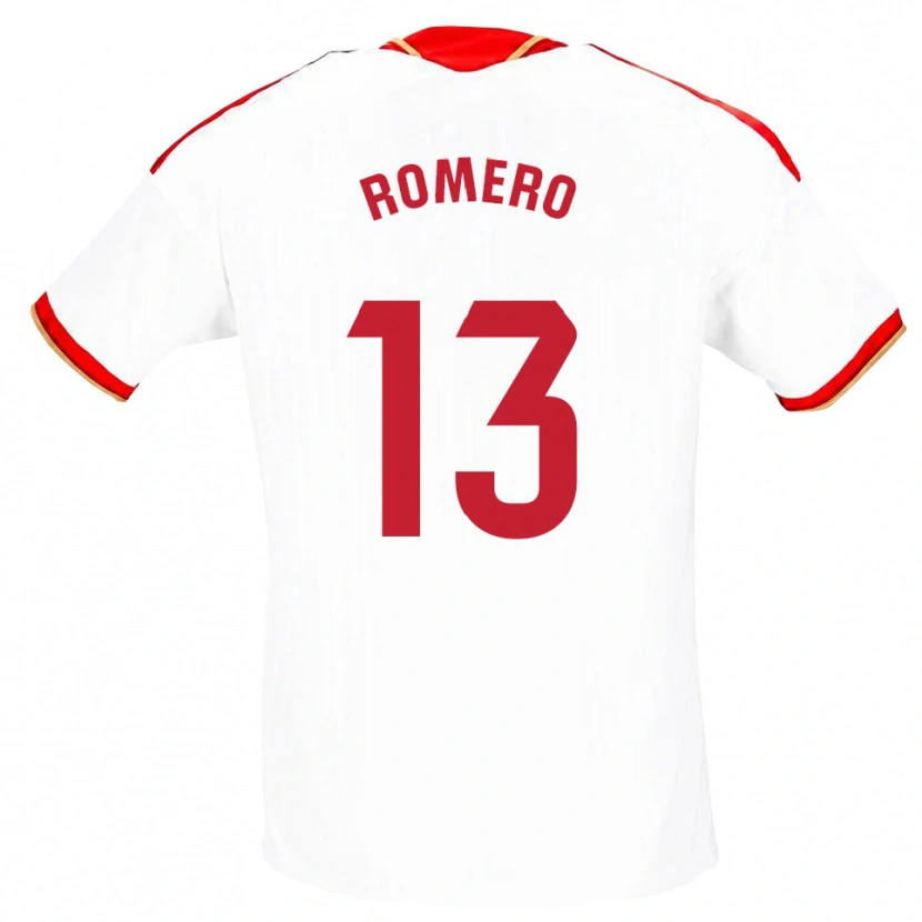 Danxen Mann Rafael Romero #13 Hvit Rød Hjemmetrøye Drakt Trøye 2026/27 Skjorter T-Skjorte