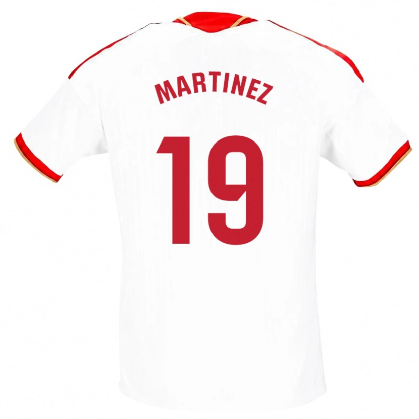 Danxen Mann Gabri Martinez #19 Hvit Rød Hjemmetrøye Drakt Trøye 2026/27 Skjorter T-Skjorte