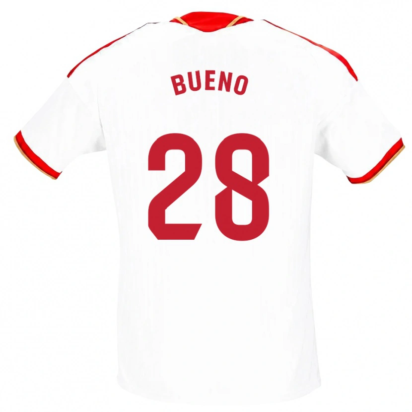Danxen Mann Manu Bueno #28 Hvit Rød Hjemmetrøye Drakt Trøye 2026/27 Skjorter T-Skjorte