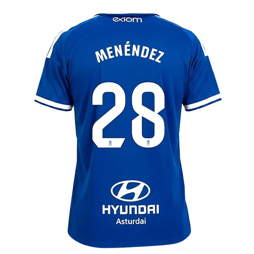 Danxen Mann Diego Menéndez #28 Mediumblå Hvit Hjemmetrøye Drakt Trøye 2026/27 Skjorter T-Skjorte