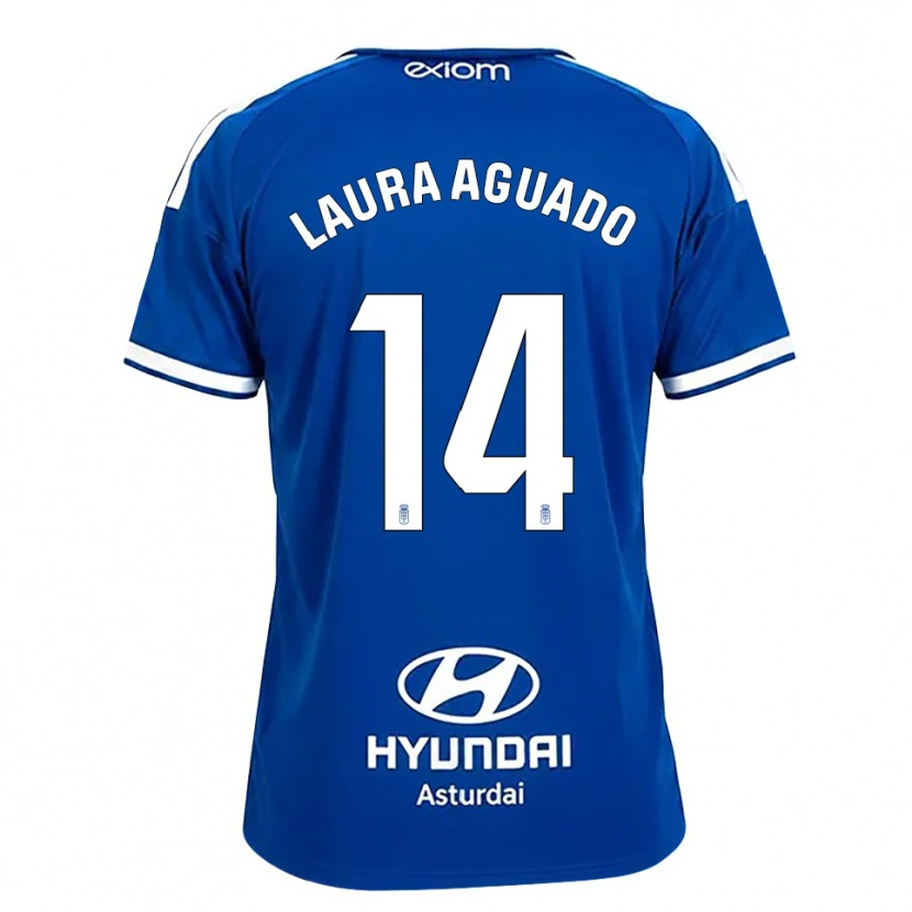 Danxen Mann Laura Aguado #14 Mediumblå Hvit Hjemmetrøye Drakt Trøye 2026/27 Skjorter T-Skjorte