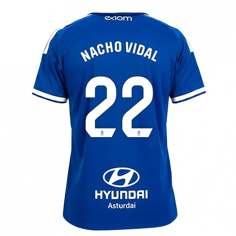 Danxen Mann Nacho Vidal #22 Mediumblå Hvit Hjemmetrøye Drakt Trøye 2026/27 Skjorter T-Skjorte