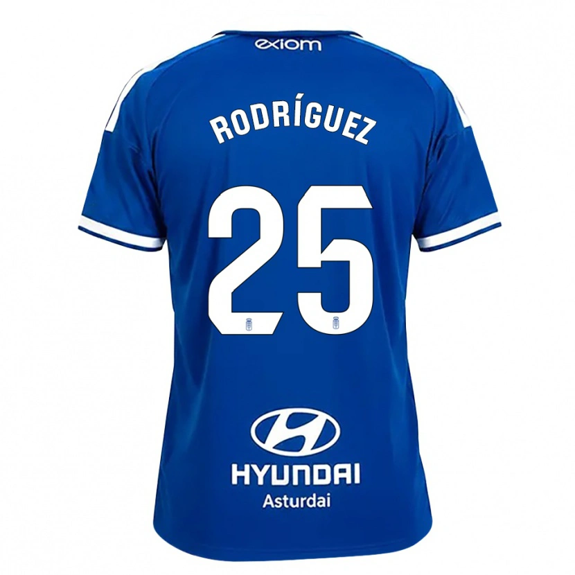 Danxen Mann Álvaro Rodríguez #25 Mediumblå Hvit Hjemmetrøye Drakt Trøye 2026/27 Skjorter T-Skjorte