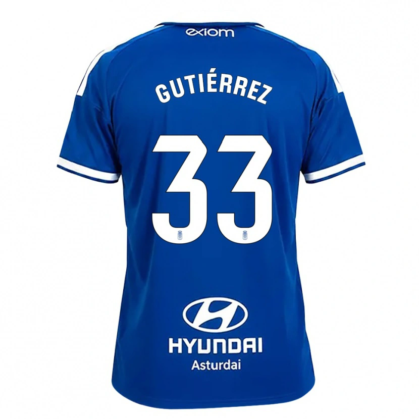 Danxen Mann Raúl Gutiérrez #33 Mediumblå Hvit Hjemmetrøye Drakt Trøye 2026/27 Skjorter T-Skjorte