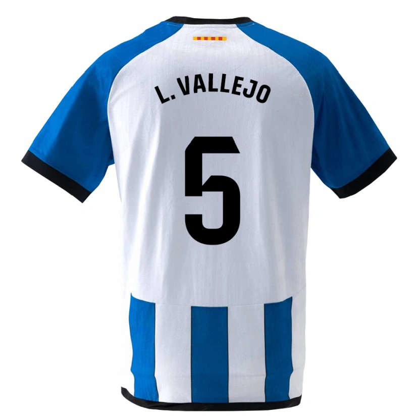 Danxen Mann Lucía Vallejo Blázquez #5 Kongelig Blå Hvit Hjemmetrøye Drakt Trøye 2026/27 Skjorter T-Skjorte