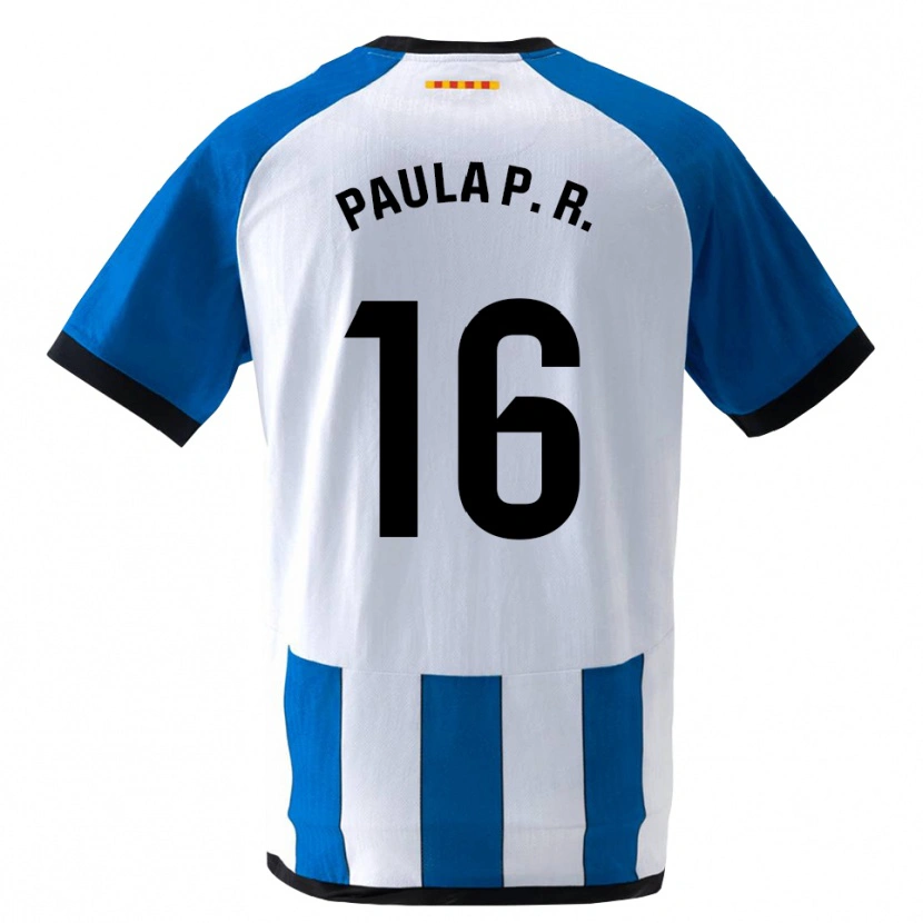 Danxen Mann Paula Perea Ramírez #16 Kongelig Blå Hvit Hjemmetrøye Drakt Trøye 2026/27 Skjorter T-Skjorte