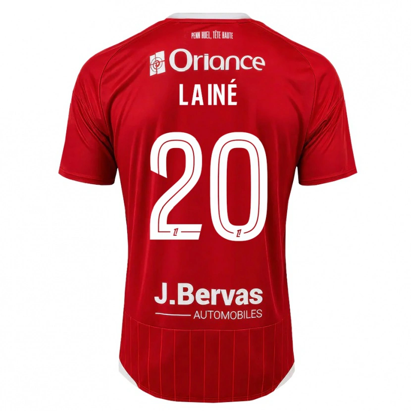 Danxen Mann Mathis Lainé #20 Hvit Rød Hjemmetrøye Drakt Trøye 2026/27 Skjorter T-Skjorte