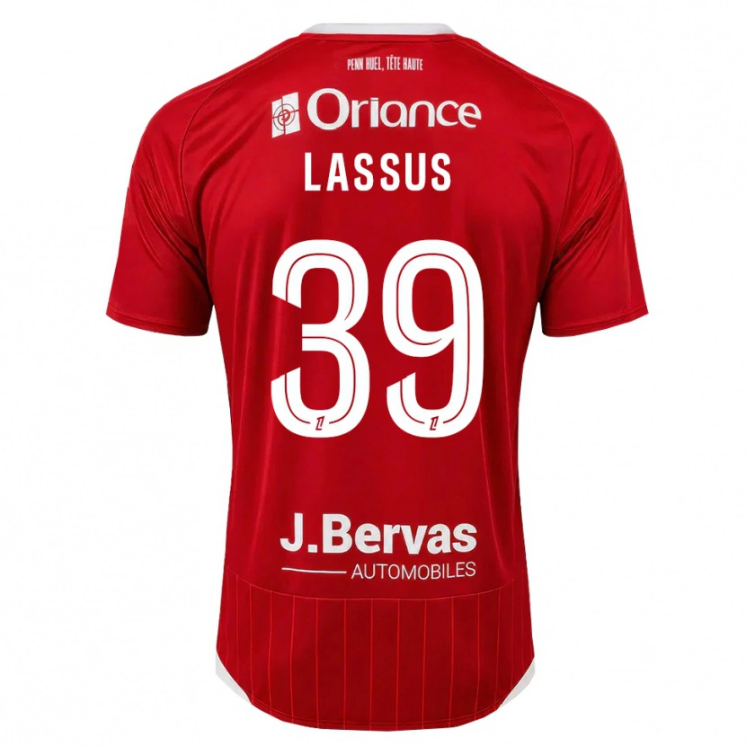 Danxen Mann Axel Lassus #39 Hvit Rød Hjemmetrøye Drakt Trøye 2026/27 Skjorter T-Skjorte