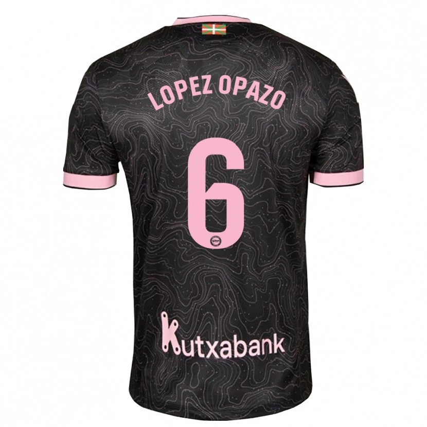 Danxen Mann Nayadet Zulema Lopez Opazo #6 Svart Rosa Bortetrøye Drakt Trøye 2026/27 Skjorter T-Skjorte
