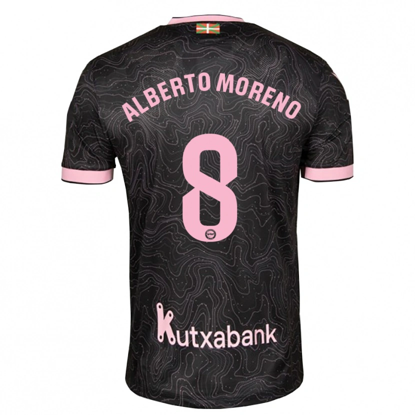 Danxen Mann Alberto Moreno #8 Svart Rosa Bortetrøye Drakt Trøye 2026/27 Skjorter T-Skjorte