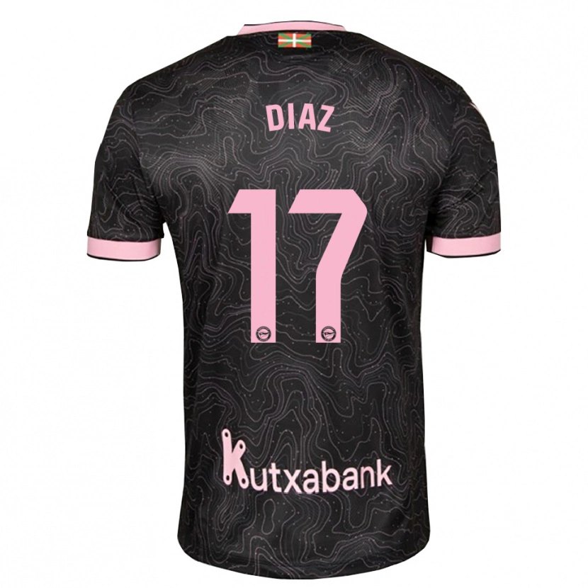 Danxen Mann Nico Diaz #17 Svart Rosa Bortetrøye Drakt Trøye 2026/27 Skjorter T-Skjorte