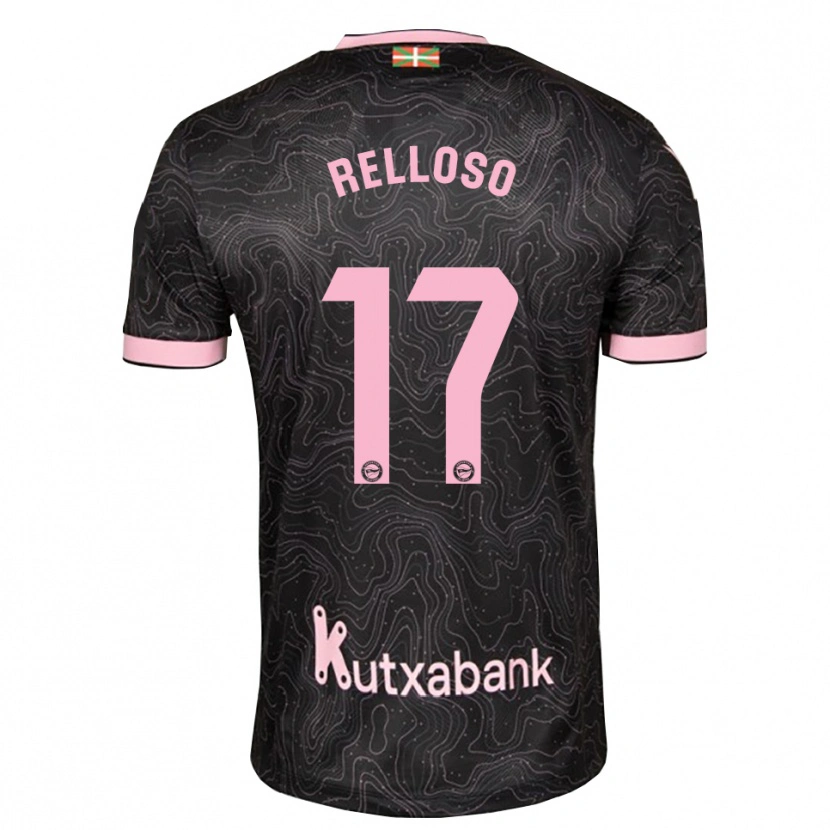 Danxen Mann Mikel Relloso #17 Svart Rosa Bortetrøye Drakt Trøye 2026/27 Skjorter T-Skjorte