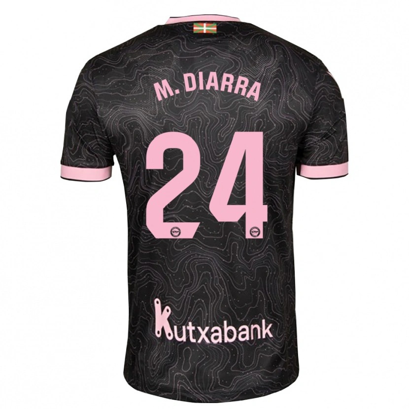 Danxen Mann Moussa Diarra #24 Svart Rosa Bortetrøye Drakt Trøye 2026/27 Skjorter T-Skjorte