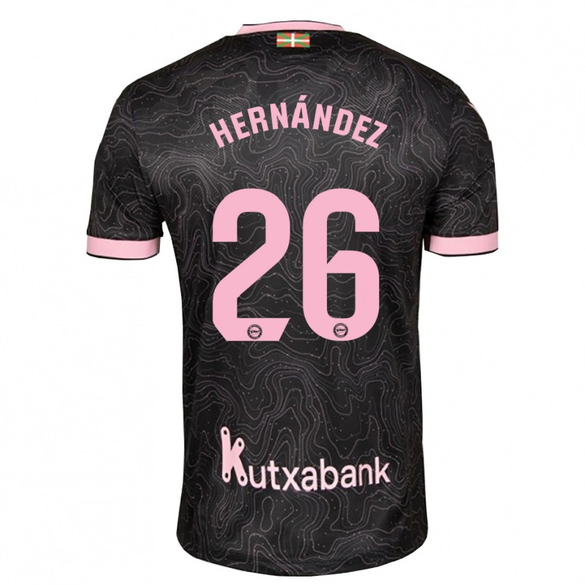 Danxen Mann Izei Hernández #26 Svart Rosa Bortetrøye Drakt Trøye 2026/27 Skjorter T-Skjorte