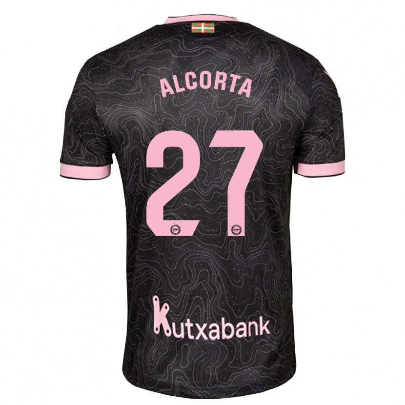 Danxen Mann Alaitz Alcorta #27 Svart Rosa Bortetrøye Drakt Trøye 2026/27 Skjorter T-Skjorte