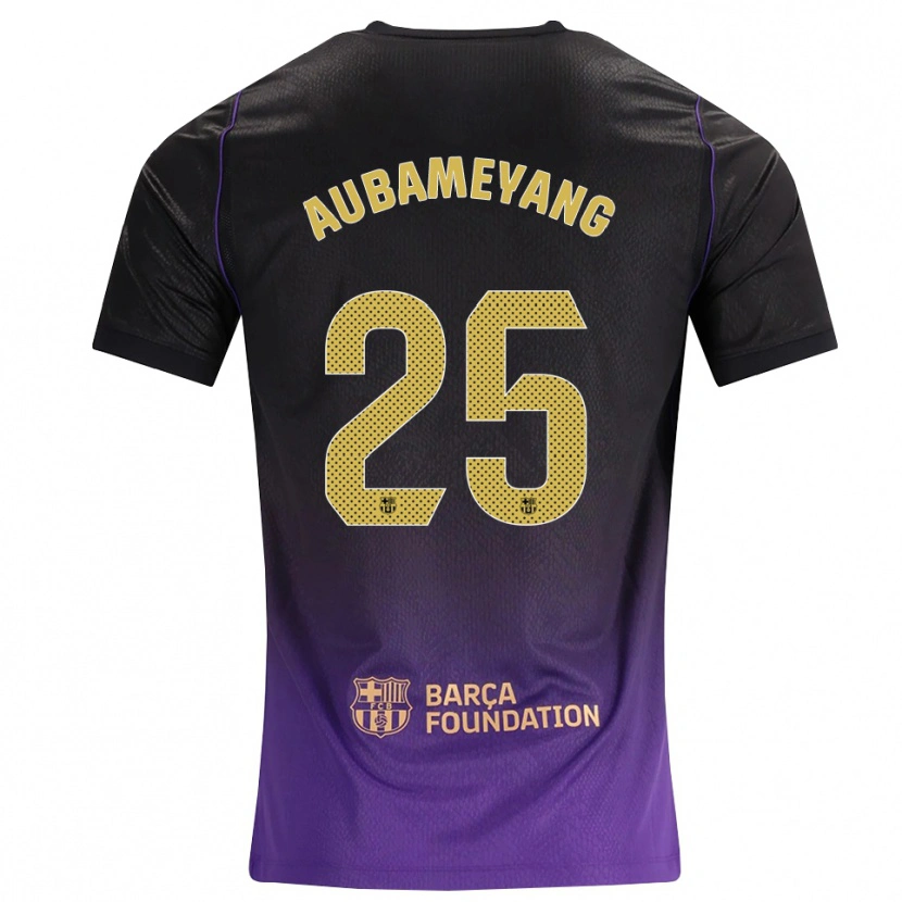 Danxen Mann Pierre Emerick Aubameyang #25 Lilla Gul Svart Bortetrøye Drakt Trøye 2026/27 Skjorter T-Skjorte
