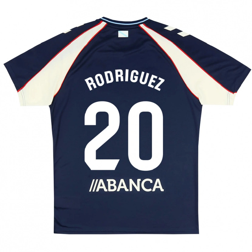 Danxen Mann Javi Rodríguez #20 Kongelig Blå Rød Hvit Bortetrøye Drakt Trøye 2026/27 Skjorter T-Skjorte