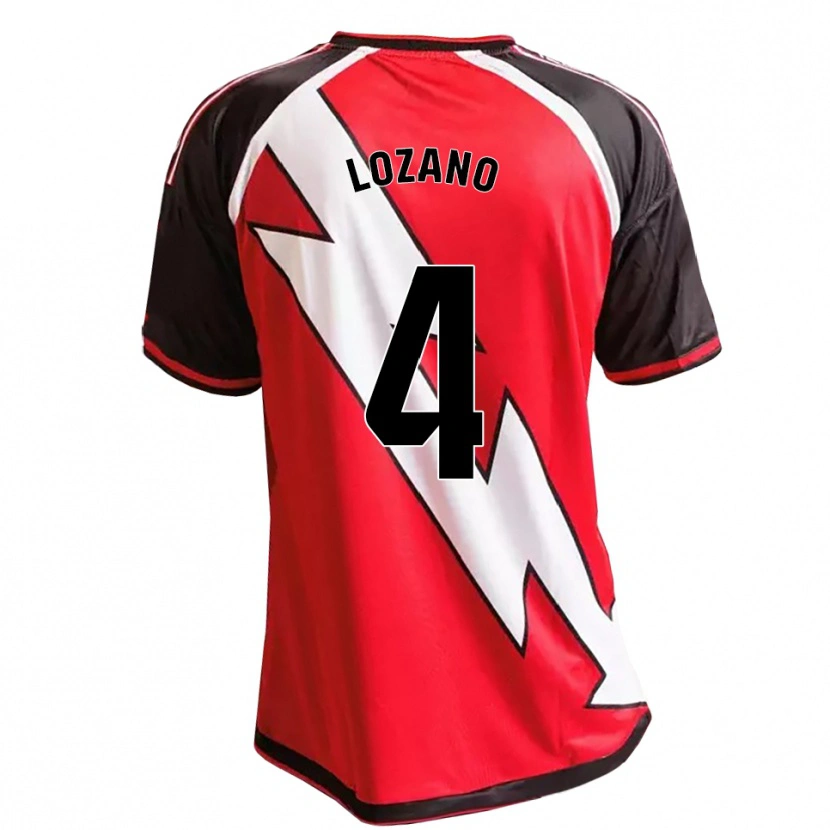 Danxen Mann Sergio Lozano #4 Rød Svart Hvit Bortetrøye Drakt Trøye 2026/27 Skjorter T-Skjorte