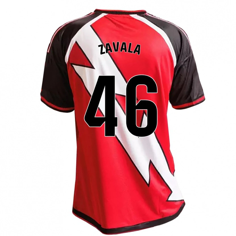 Danxen Mann Andrés Zavala #46 Rød Svart Hvit Bortetrøye Drakt Trøye 2026/27 Skjorter T-Skjorte