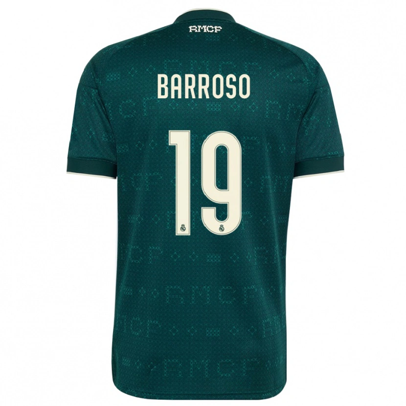 Danxen Mann Jaime Barroso #19 Mørk Skifergrå Hvit Bortetrøye Drakt Trøye 2026/27 Skjorter T-Skjorte